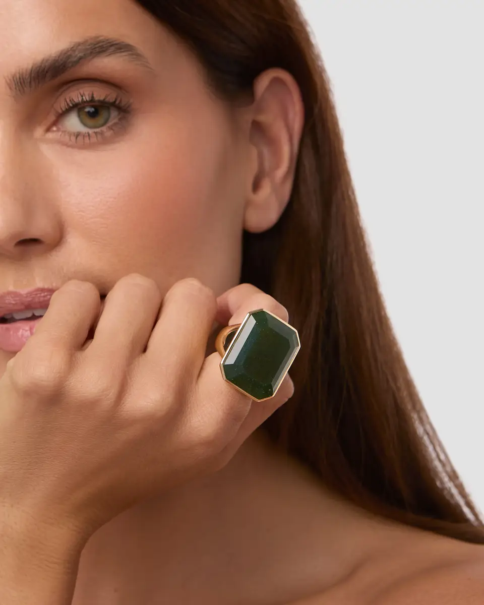 Jennifer Fisher Jennifer Fisher Semi-Precious Emerald Ring Green Moss / 9 | Thumbnail 2 Jennifer Fisher Jennifer Fisher Semi-Precious Emerald Ring Green Moss / 9 | Thumbnail 2