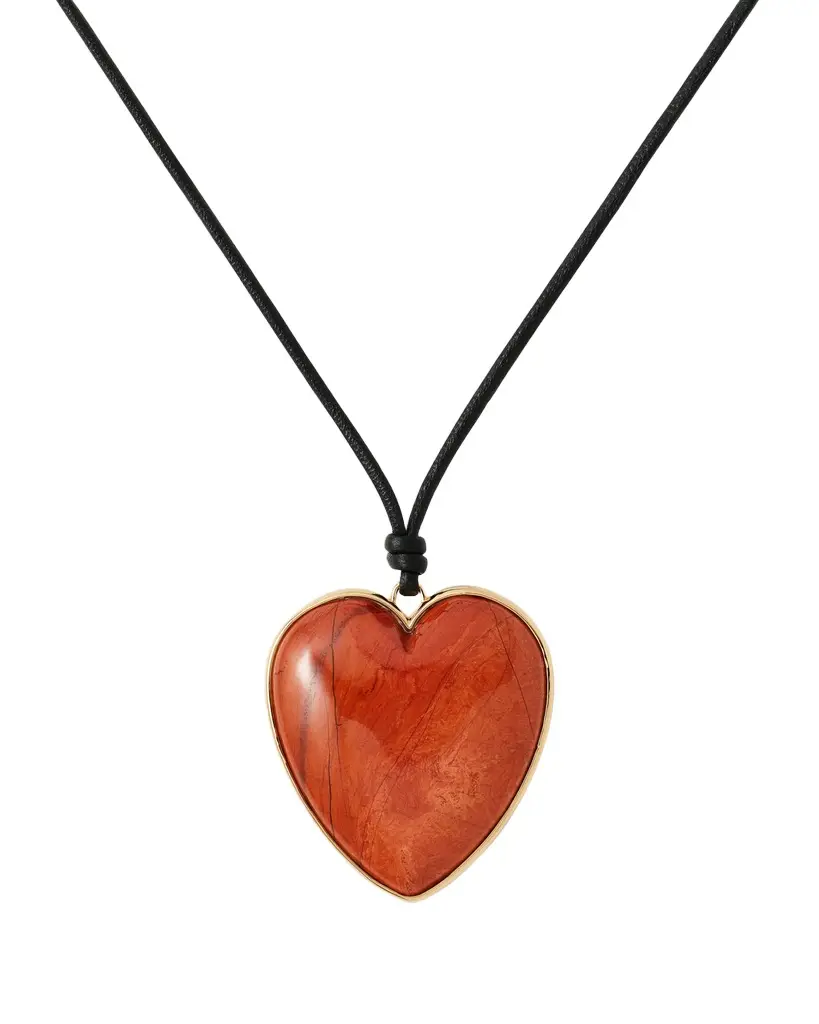 Jennifer Fisher Jennifer Fisher Semi-Precious Heart Leather Cord Necklace