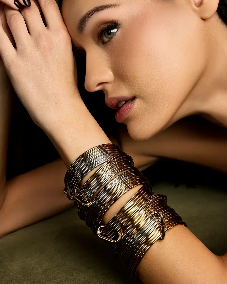 Jennifer Fisher Jennifer Fisher Bangle Set Two Tone / Medium | Thumbnail 2 Jennifer Fisher Jennifer Fisher Bangle Set Two Tone / Medium | Thumbnail 2