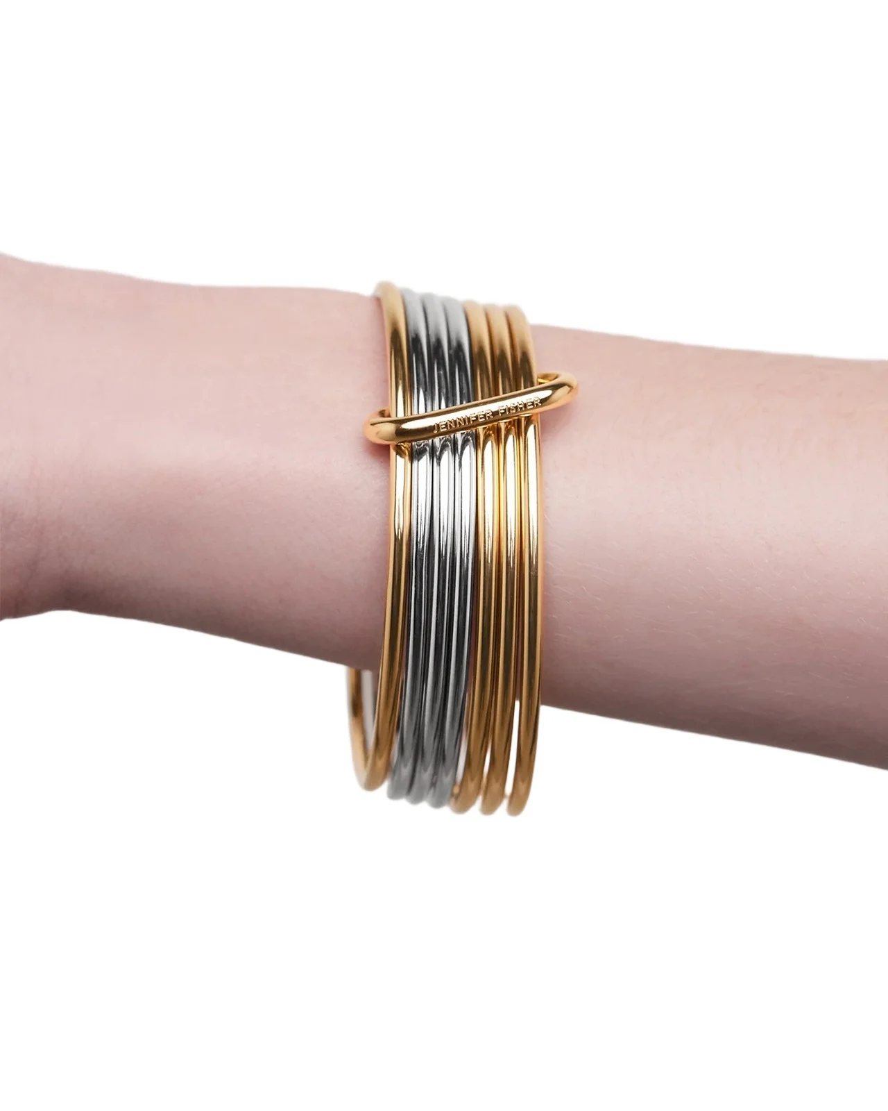 Jennifer Fisher Jennifer Fisher Bangle Set Two Tone / Medium