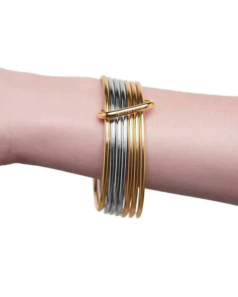 Jennifer Fisher Jennifer Fisher Bangle Set Two Tone / Medium