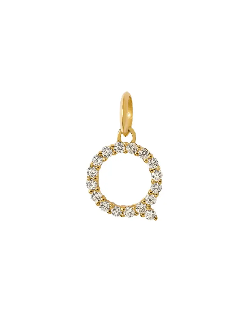 Jennifer Fisher Medium Floating Diamond Minimal Block Letter Q Jennifer Fisher Medium Floating Diamond Minimal Block Letter Q