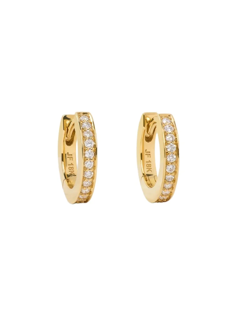 Jennifer Fisher 18k Extra Small Huggie with Pavé Diamonds Jennifer Fisher 18k Extra Small Huggie with Pavé Diamonds