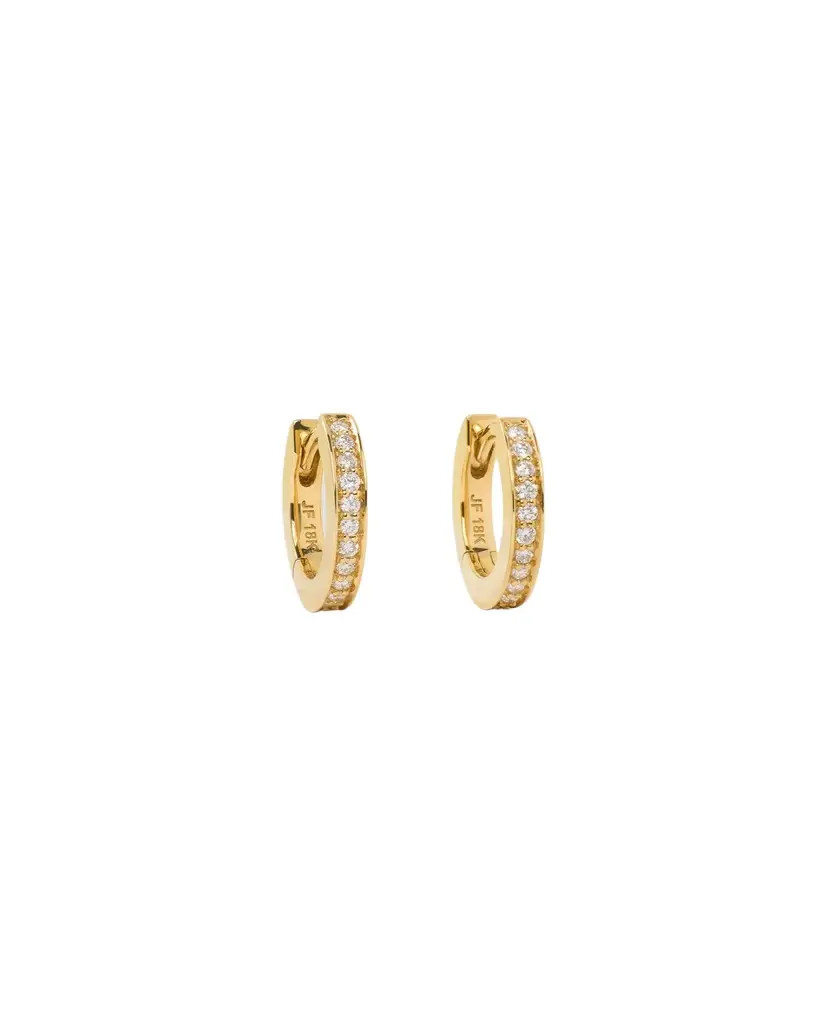 Jennifer Fisher Jennifer Fisher 18k Extra Small Huggie with Pavé Diamonds
