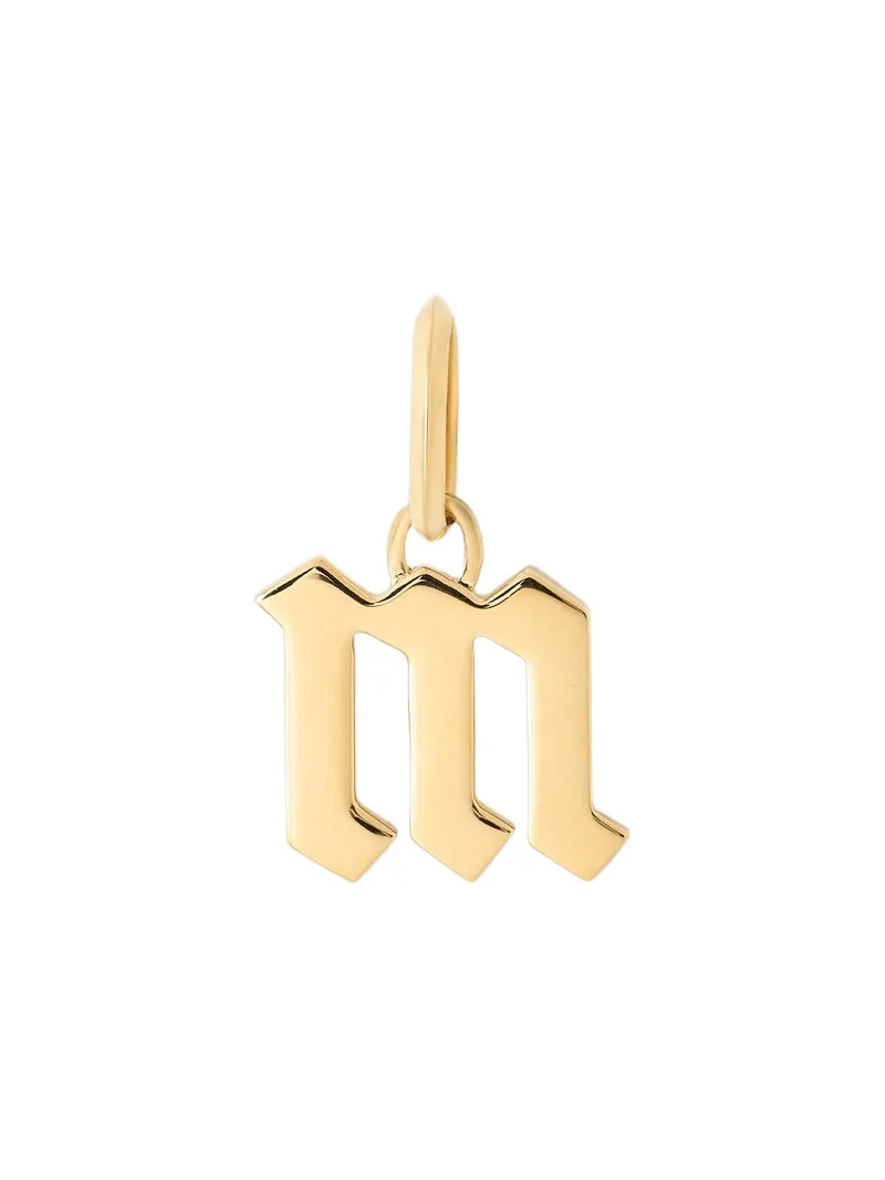 Jennifer Fisher Jennifer Fisher Lower Case Gothic Letter Charm in 14K Yellow Gold M