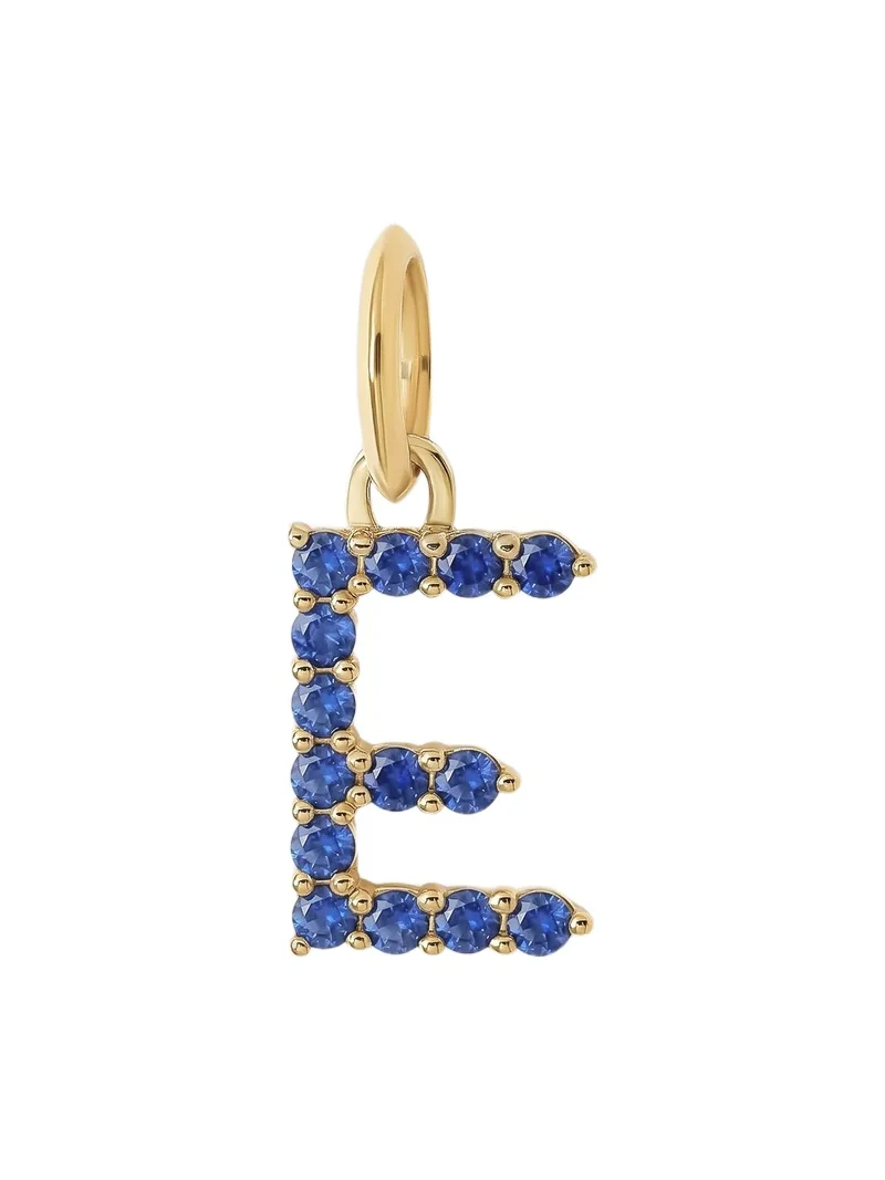 Jennifer Fisher Medium Floating Sapphire Minimal Block Letter 18K Yellow Gold / E