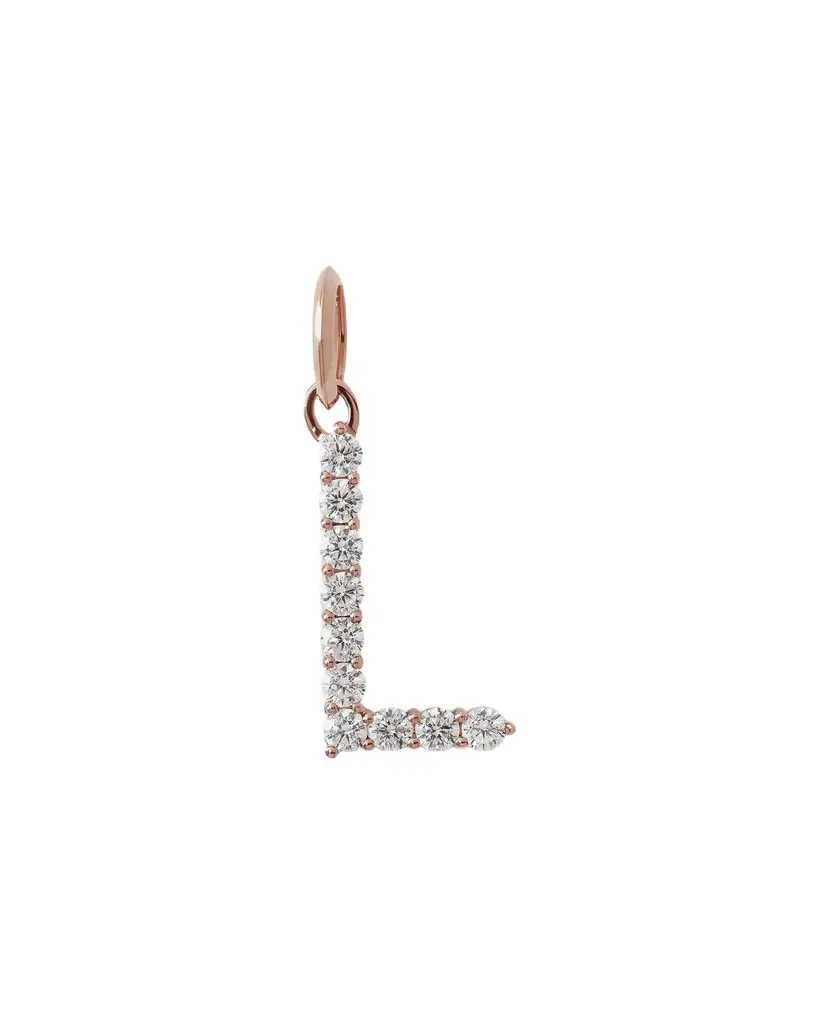Jennifer Fisher Large Floating Diamond Minimal Block Letter L / 18K Jennifer Fisher Large Floating Diamond Minimal Block Letter L / 18K