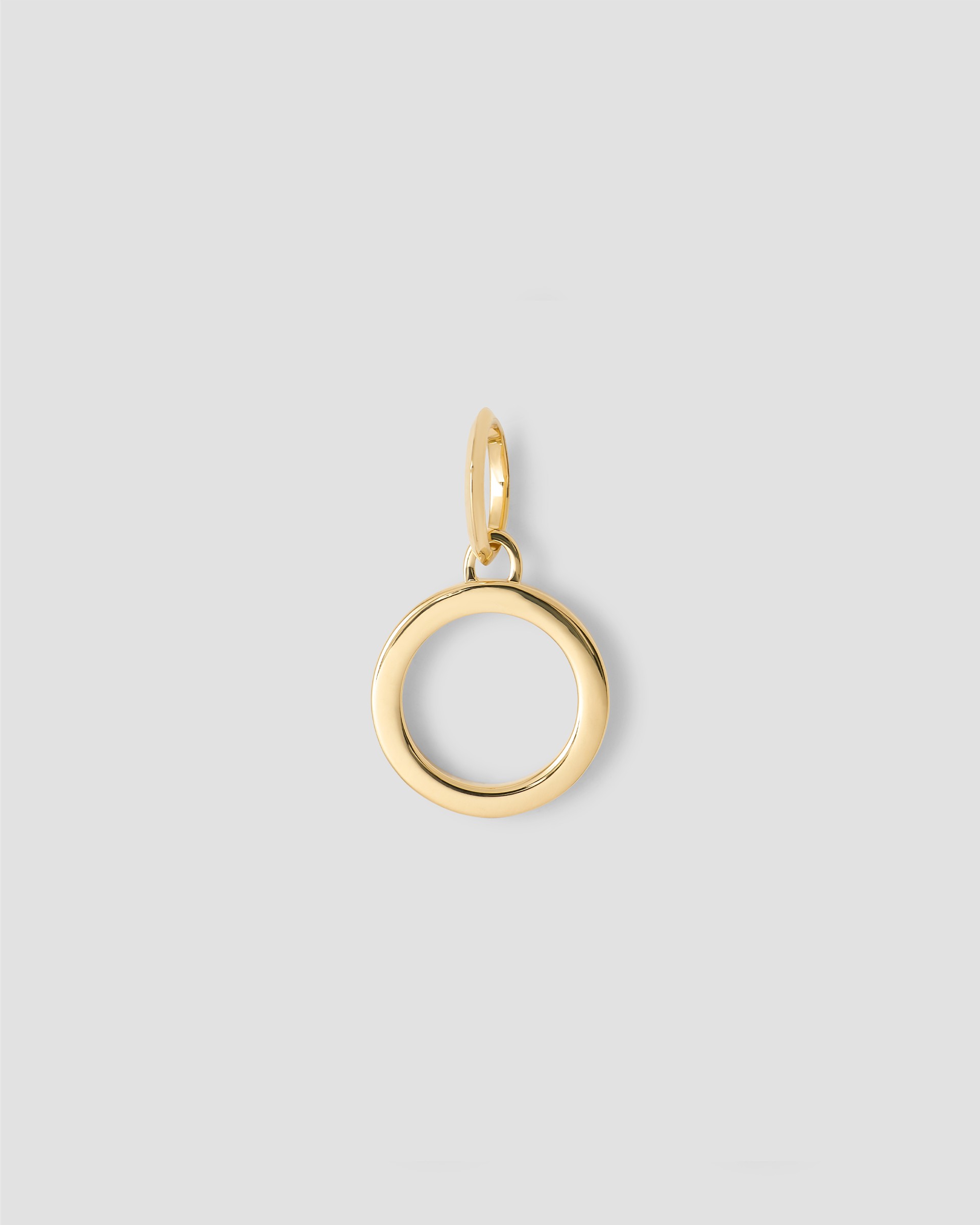 Jennifer Fisher Minimal Block Letter Charm in 14K Yellow Gold O Jennifer Fisher Minimal Block Letter Charm in 14K Yellow Gold O