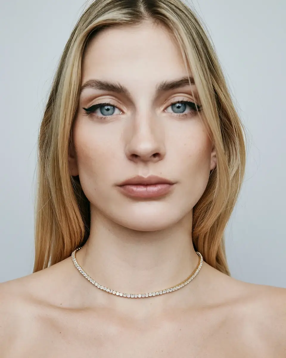 Jennifer Fisher Jennifer Fisher Lab Diamond Cushion Cut Choker 18K Yellow Gold