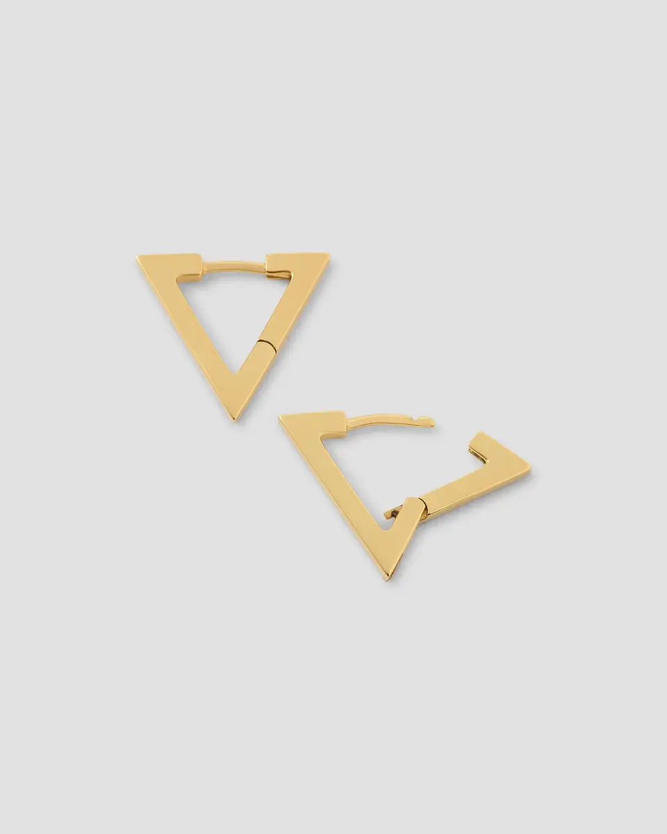 Jennifer Fisher Jennifer Fisher 18k Triangle Huggie 18K | Thumbnail 2 Jennifer Fisher Jennifer Fisher 18k Triangle Huggie 18K | Thumbnail 2