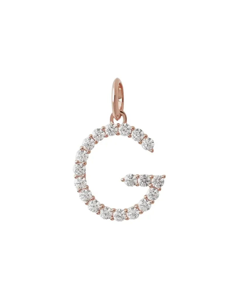 Jennifer Fisher Large Floating Diamond Minimal Block Letter G / 18K