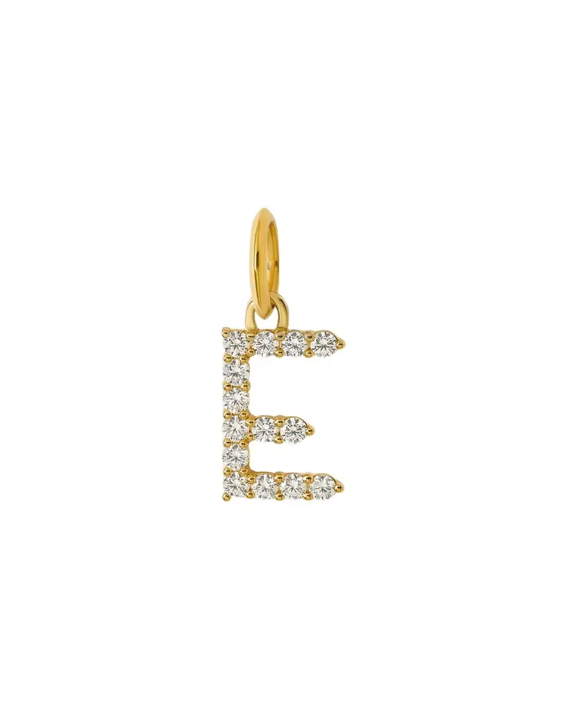Jennifer Fisher Medium Floating Diamond Minimal Block Letter E Jennifer Fisher Medium Floating Diamond Minimal Block Letter E