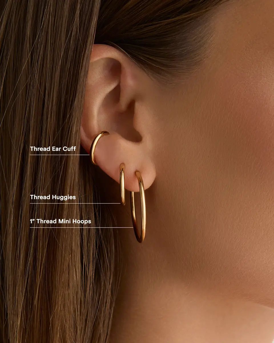Jennifer Fisher Jennifer Fisher 1 Thread Mini Hoops | Thumbnail 2