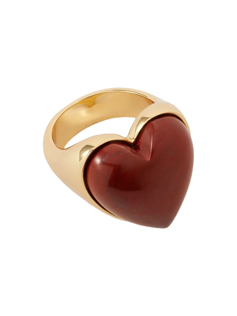 Jennifer Fisher Jennifer Fisher Small Semi-Precious Heart Ring Red Jasper / 5