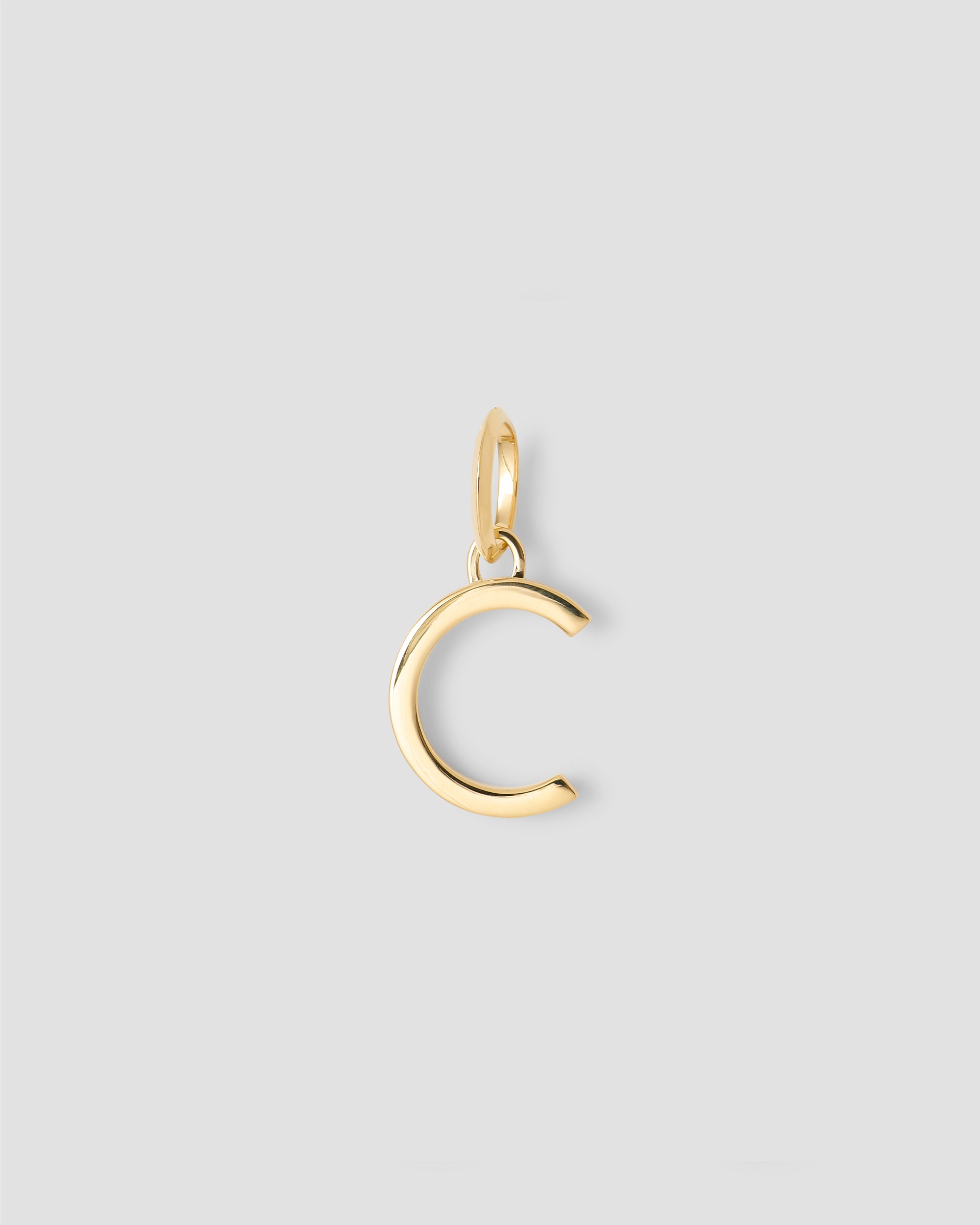 Jennifer Fisher Jennifer Fisher Minimal Block Letter Charm in 14K Yellow Gold C