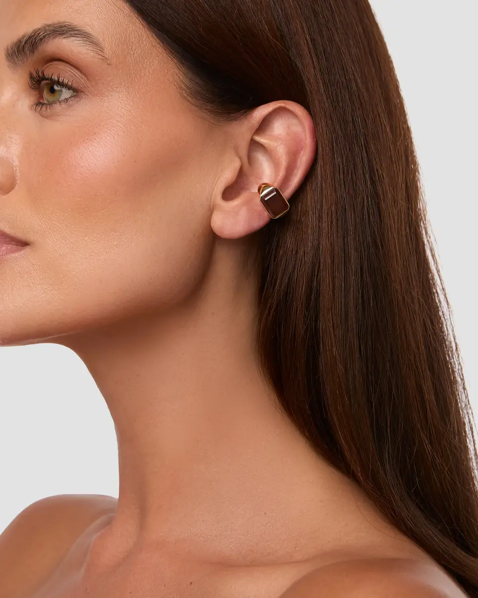 Jennifer Fisher Jennifer Fisher Semi-Precious Emerald Ear Cuff Smoky Quartz | Thumbnail 2