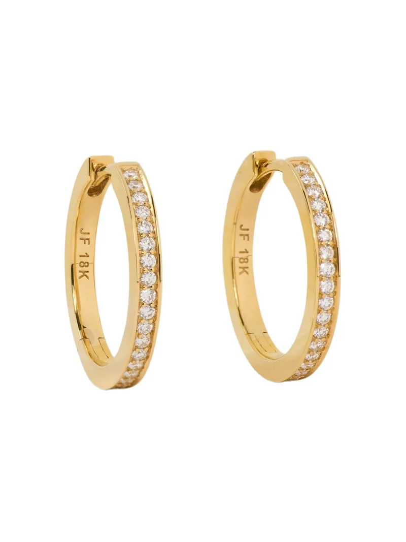 Jennifer Fisher 18k Huggie with Pavé Diamonds 18K Yellow Gold Jennifer Fisher 18k Huggie with Pavé Diamonds 18K Yellow Gold