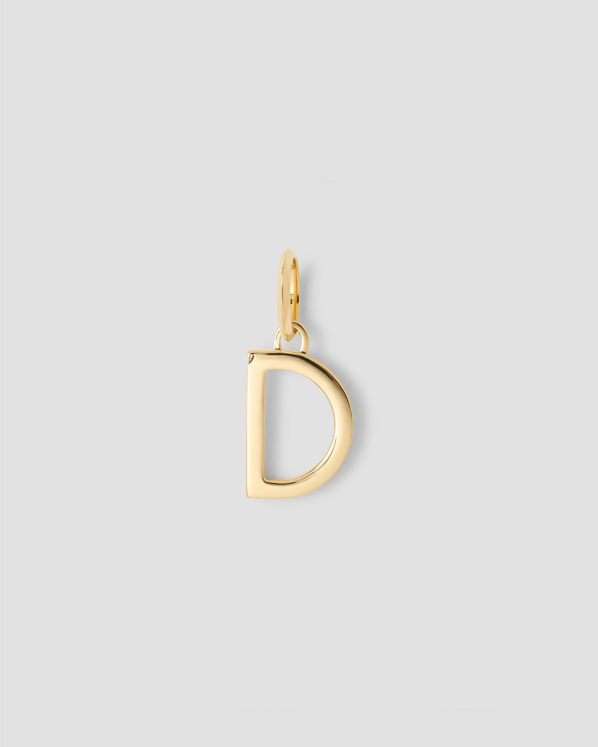 Jennifer Fisher Jennifer Fisher Minimal Block Letter Charm in 14K Yellow Gold D