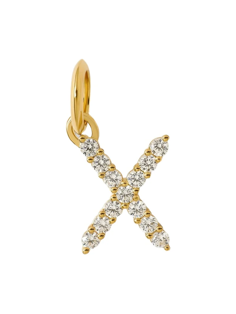 Jennifer Fisher Jennifer Fisher Medium Floating Diamond Minimal Block Letter X