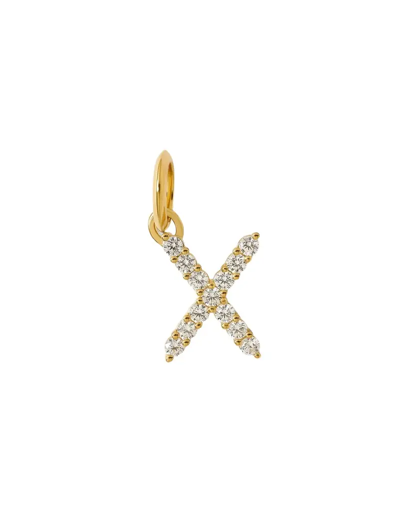 Jennifer Fisher Medium Floating Diamond Minimal Block Letter X Jennifer Fisher Medium Floating Diamond Minimal Block Letter X