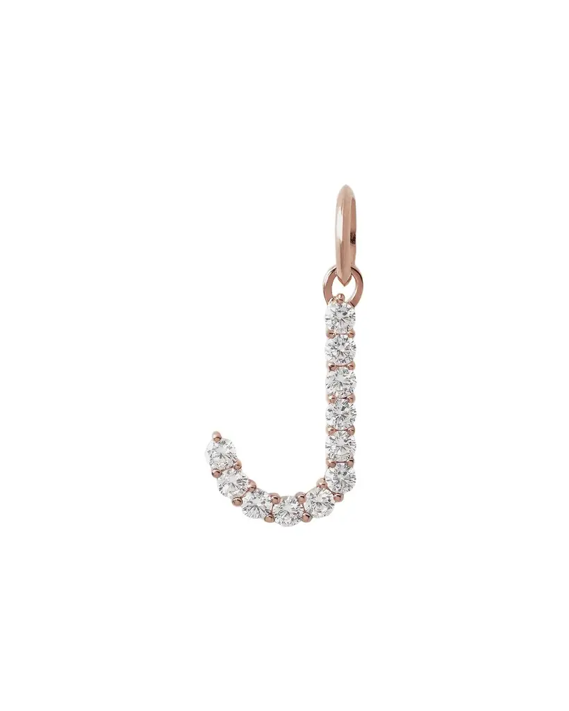 Jennifer Fisher Large Floating Diamond Minimal Block Letter J / 18K Jennifer Fisher Large Floating Diamond Minimal Block Letter J / 18K
