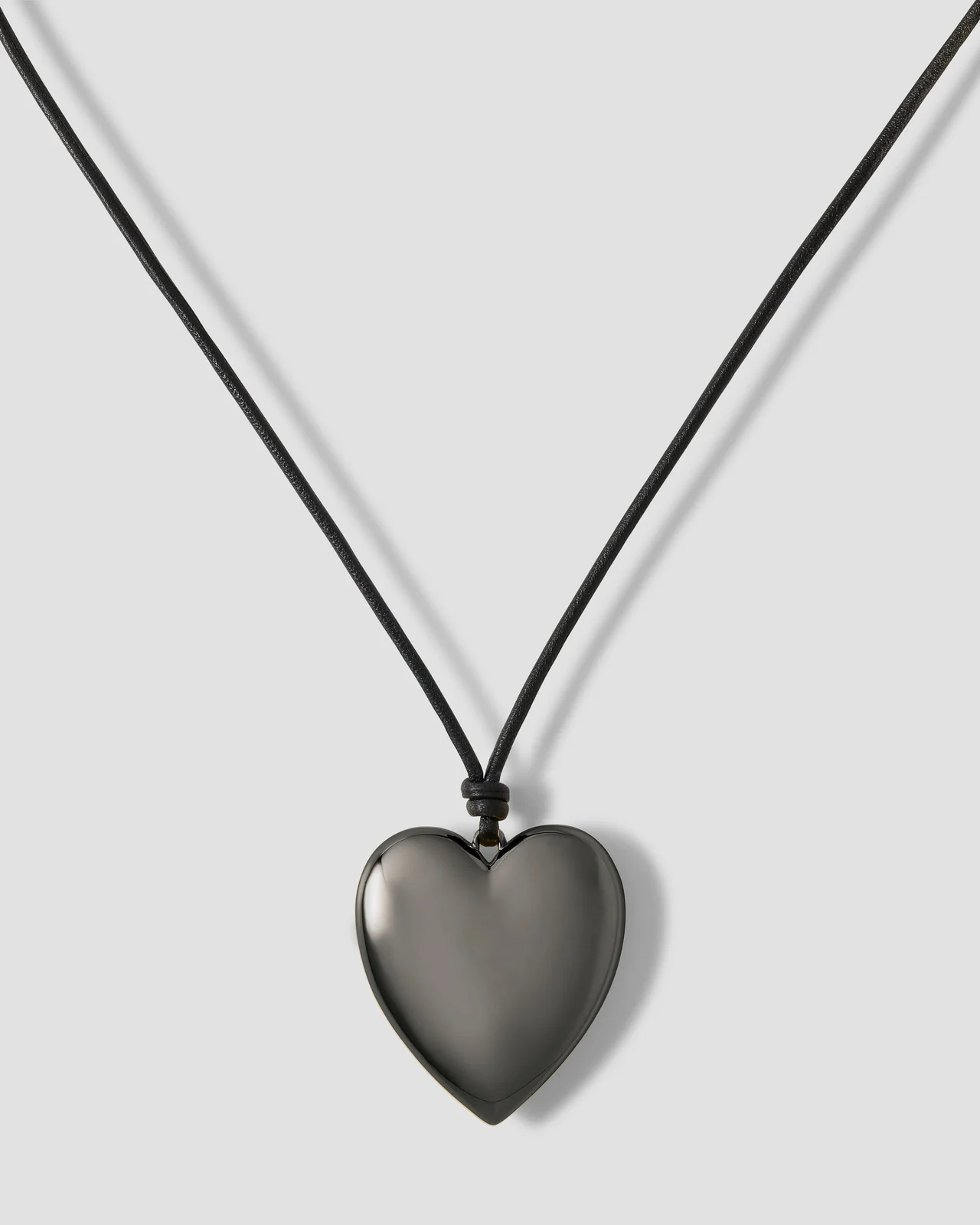 Jennifer Fisher Jennifer Fisher Metal Heart Leather Cord Necklace