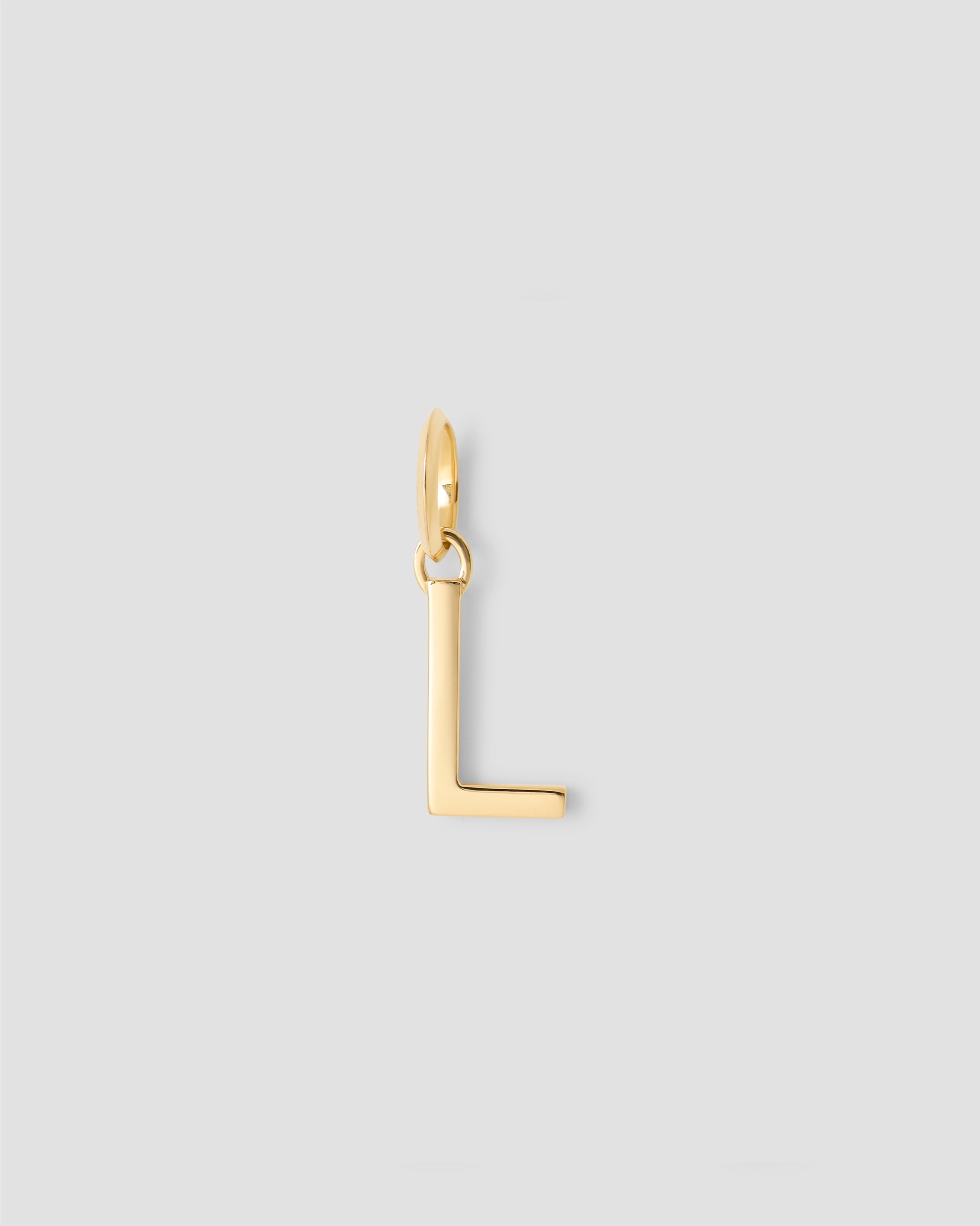 Jennifer Fisher Jennifer Fisher Minimal Block Letter Charm in 14K Yellow Gold L