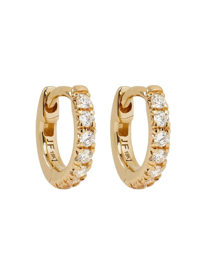 Jennifer Fisher 18K Essential Pavé Tiny Huggie 6mm Jennifer Fisher 18K Essential Pavé Tiny Huggie 6mm