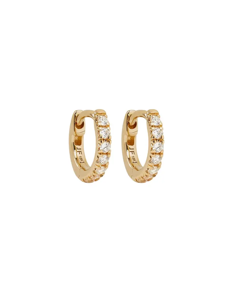 Jennifer Fisher Jennifer Fisher 18K Essential Pavé Tiny Huggie 6mm