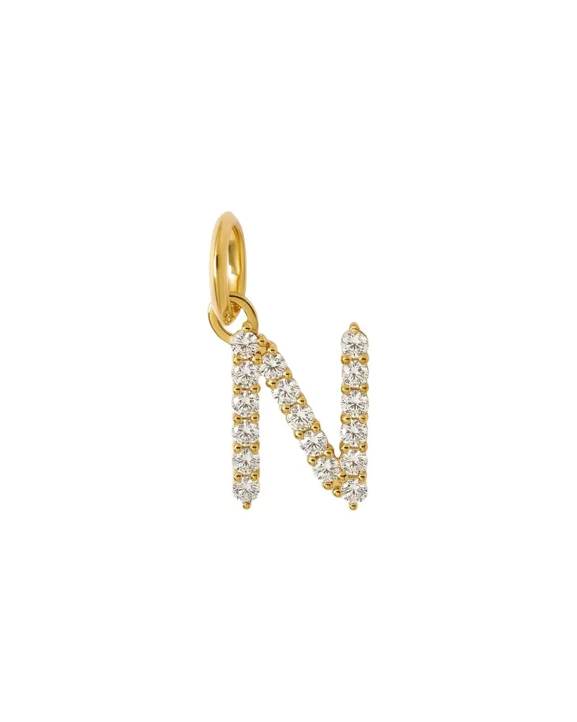 Jennifer Fisher Medium Floating Diamond Minimal Block Letter N