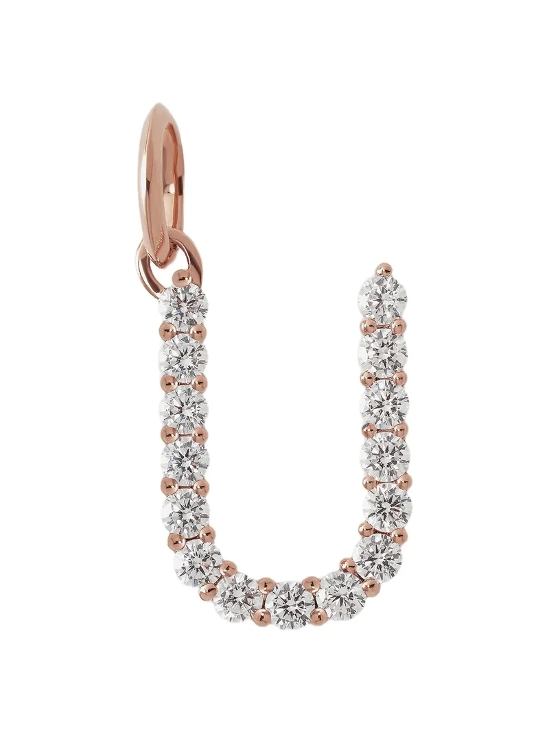 Jennifer Fisher Large Floating Diamond Minimal Block Letter U / 18K