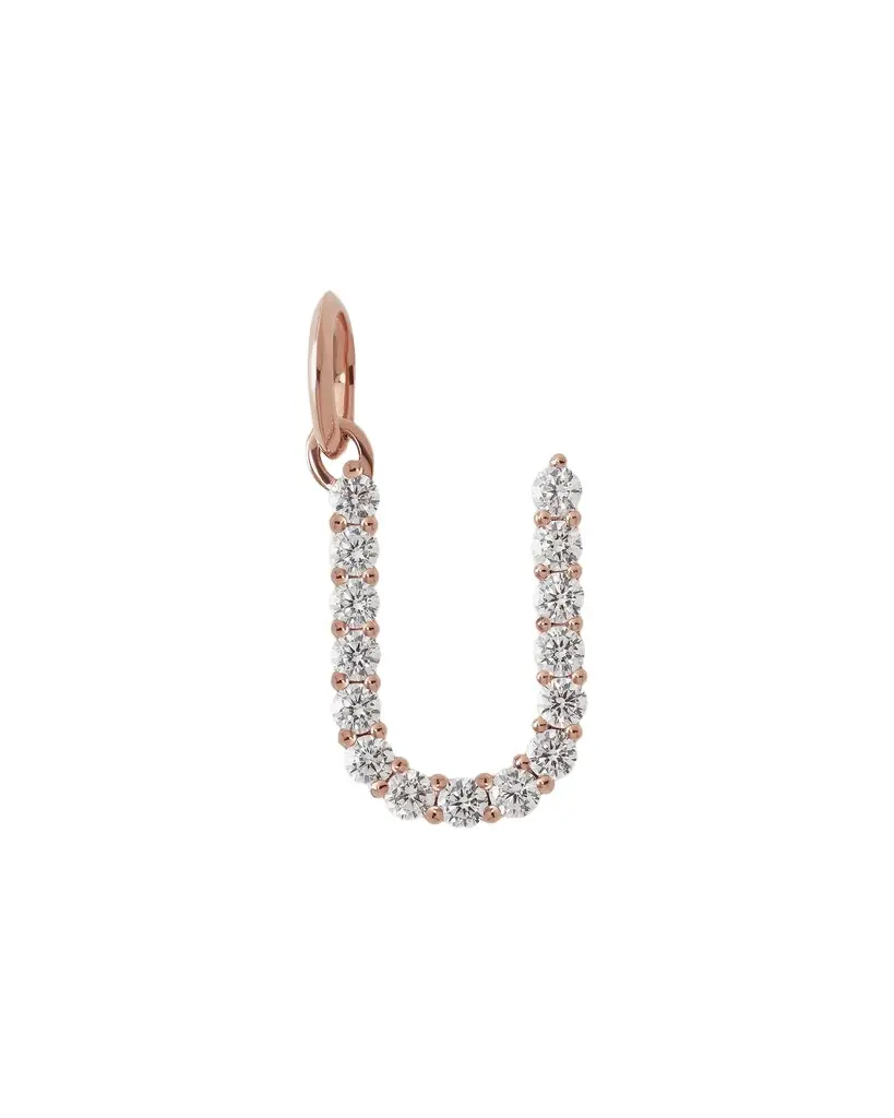 Jennifer Fisher Jennifer Fisher Large Floating Diamond Minimal Block Letter U / 18K
