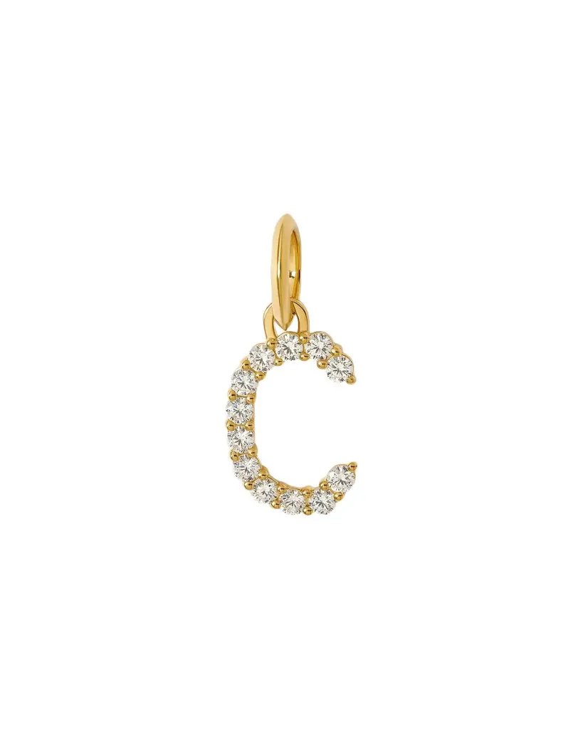 Jennifer Fisher Jennifer Fisher Medium Floating Diamond Minimal Block Letter c