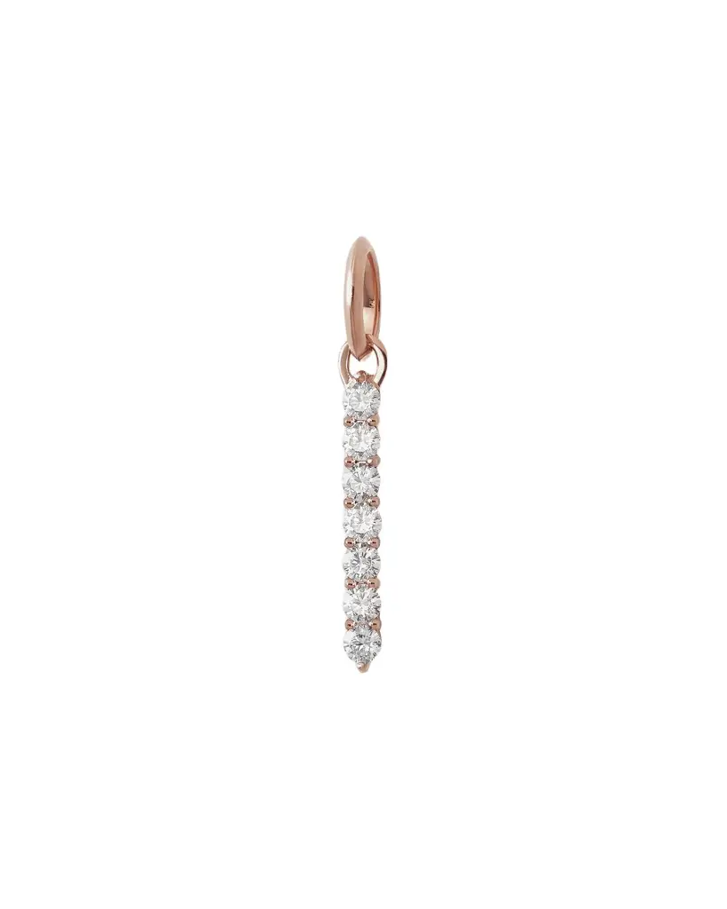 Jennifer Fisher Large Floating Diamond Minimal Block Letter I / 18K Jennifer Fisher Large Floating Diamond Minimal Block Letter I / 18K