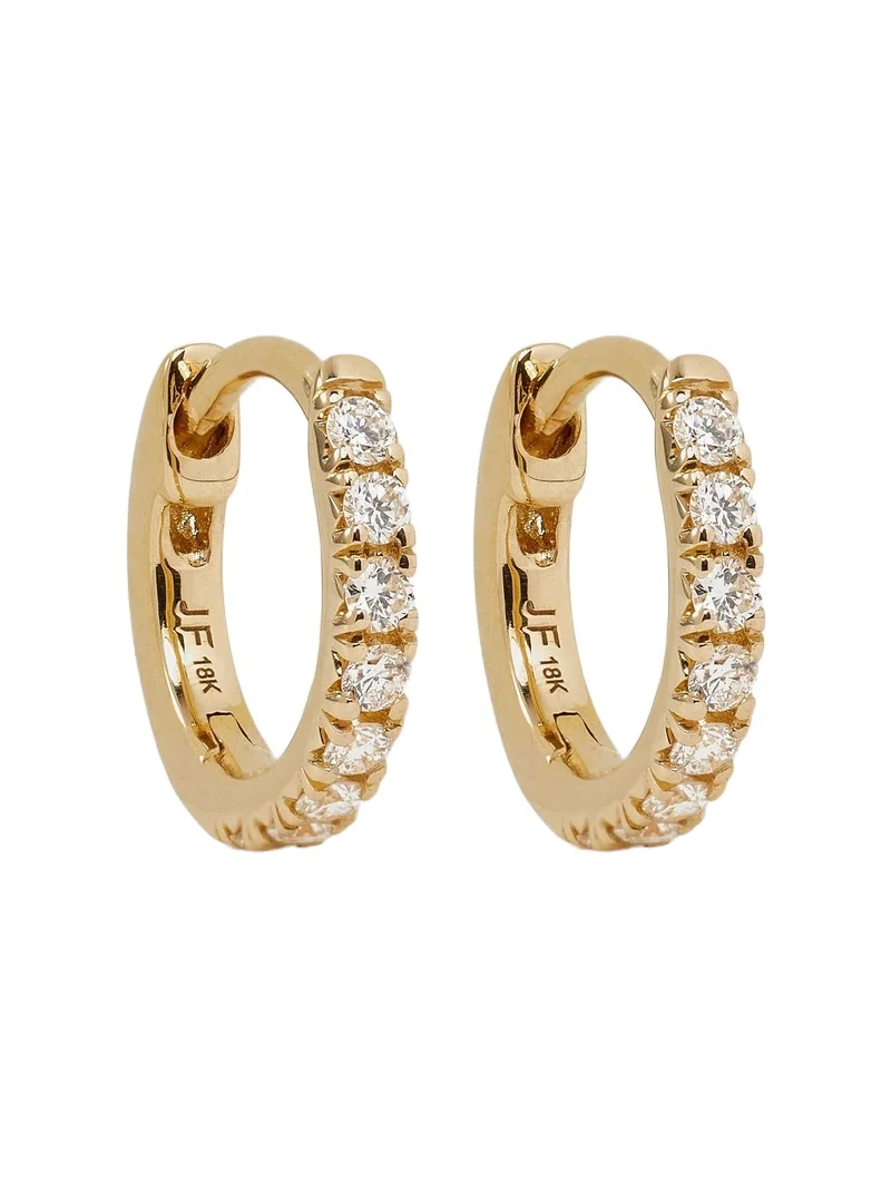 Jennifer Fisher Jennifer Fisher 18K Essential Pavé Tiny Huggie 7mm