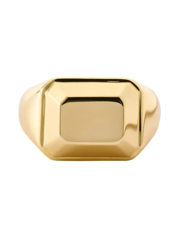Jennifer Fisher Small Metal Emerald Signet Ring 7 Jennifer Fisher Small Metal Emerald Signet Ring 7