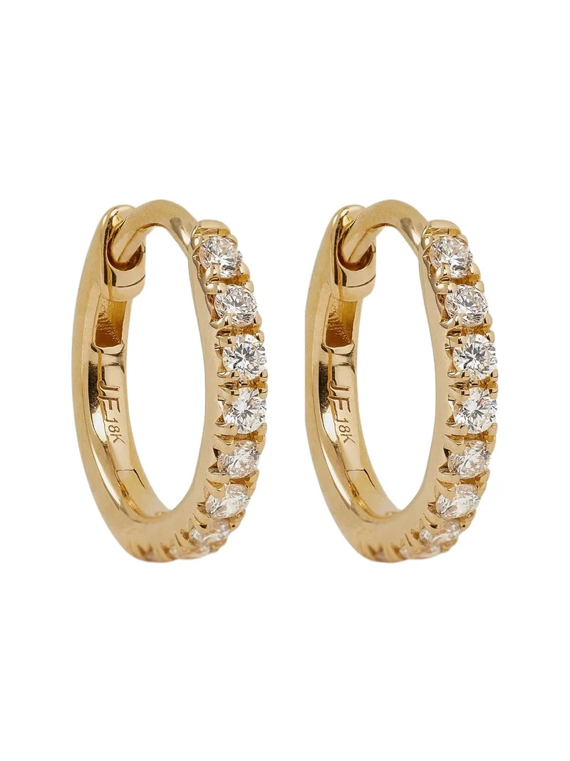 Jennifer Fisher 18K Essential Pavé Tiny Huggie 8mm Jennifer Fisher 18K Essential Pavé Tiny Huggie 8mm