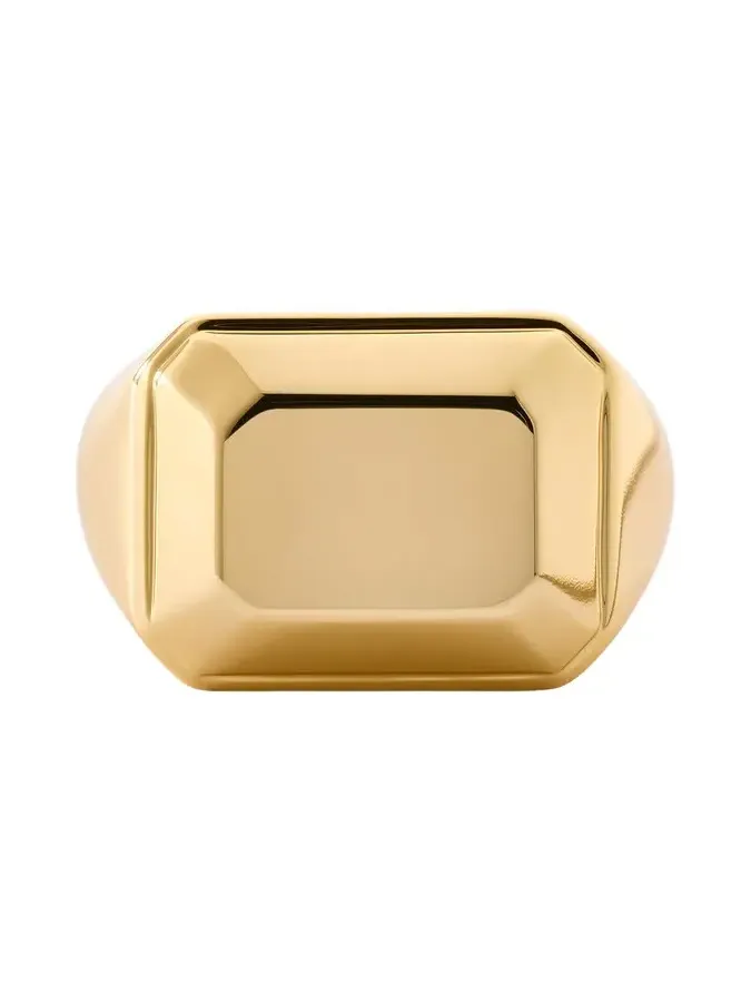 Jennifer Fisher Jennifer Fisher Metal Emerald Signet Ring 8