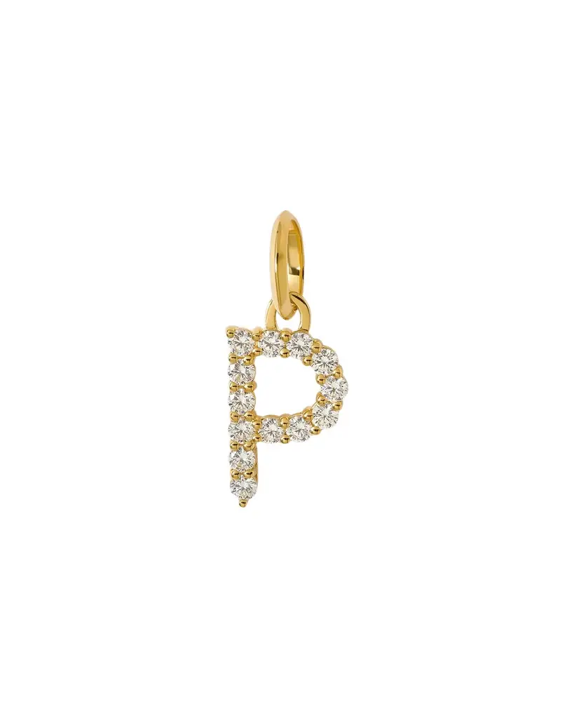 Jennifer Fisher Jennifer Fisher Medium Floating Diamond Minimal Block Letter P