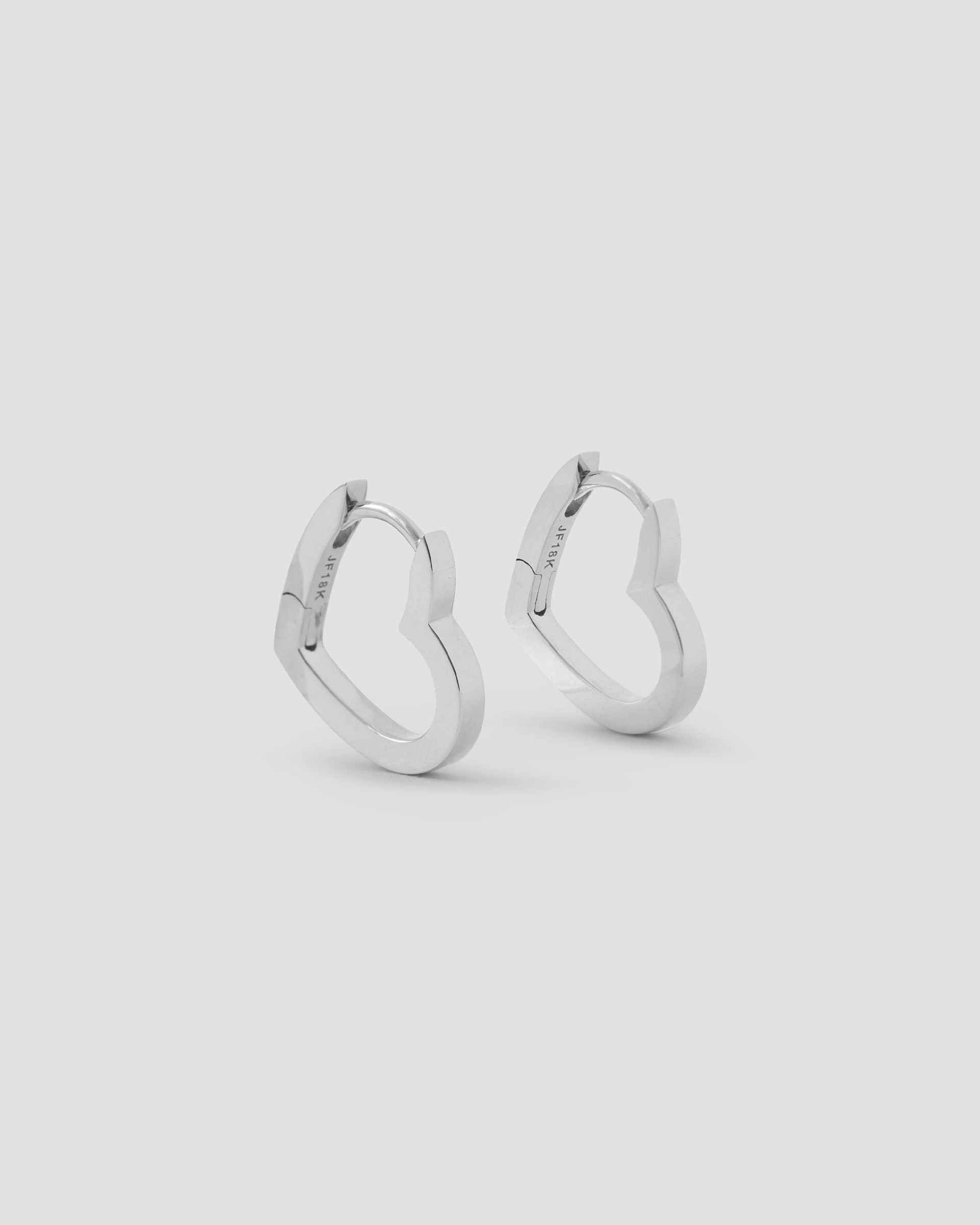 Jennifer Fisher 18k Small Heart Huggie 18K White Gold Jennifer Fisher 18k Small Heart Huggie 18K White Gold