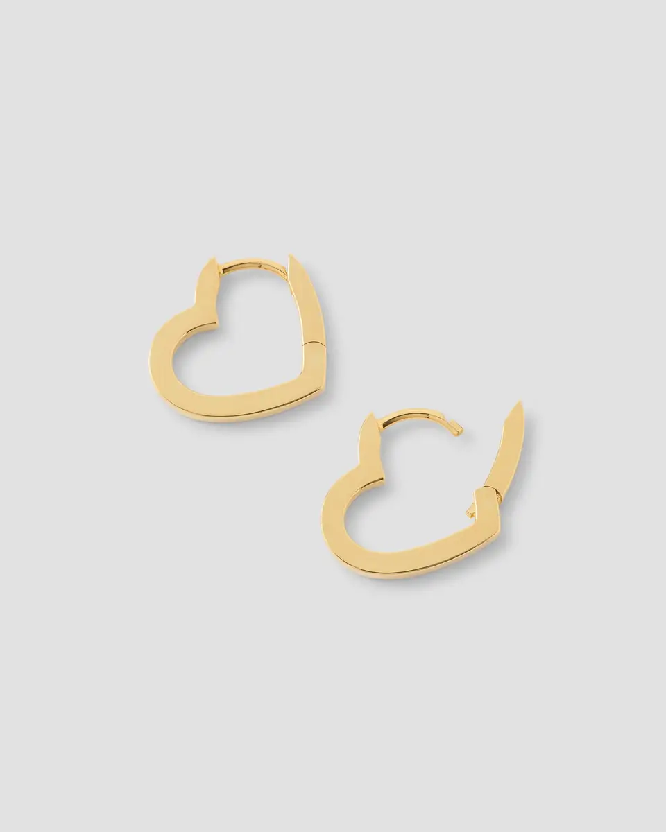 Jennifer Fisher Jennifer Fisher 18k Small Heart Huggie 18K White Gold | Thumbnail 2 Jennifer Fisher Jennifer Fisher 18k Small Heart Huggie 18K White Gold | Thumbnail 2