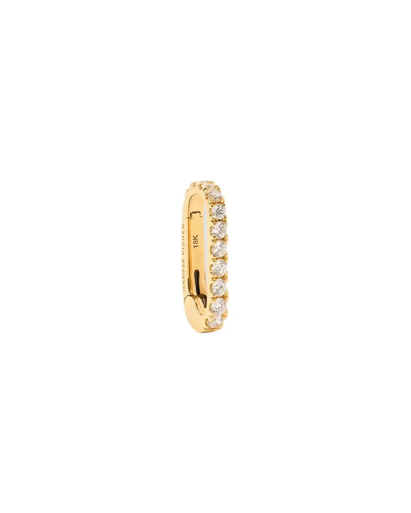 Jennifer Fisher Fisher Link Charm Clasp 18K Yellow Gold With Pavé Jennifer Fisher Fisher Link Charm Clasp 18K Yellow Gold With Pavé