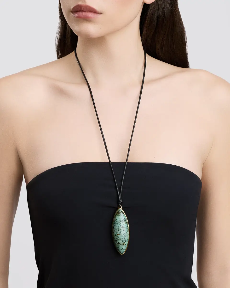 Jennifer Fisher Jennifer Fisher Semi-Precious Dagger Leather Cord Necklace | Thumbnail 2