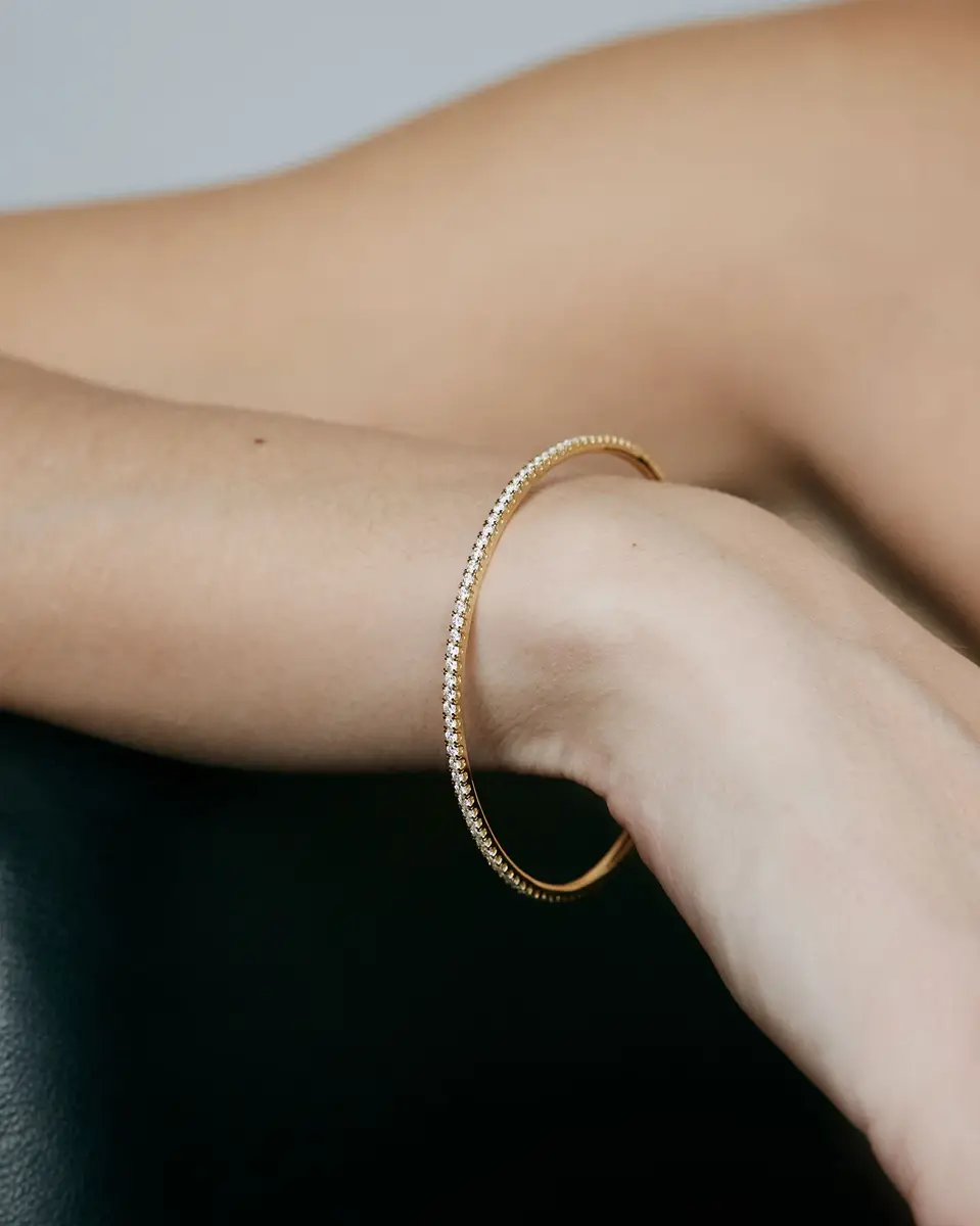 Jennifer Fisher Jennifer Fisher Lab Diamond Round Cut Bangle 8.80ct | Thumbnail 2 Jennifer Fisher Jennifer Fisher Lab Diamond Round Cut Bangle 8.80ct | Thumbnail 2