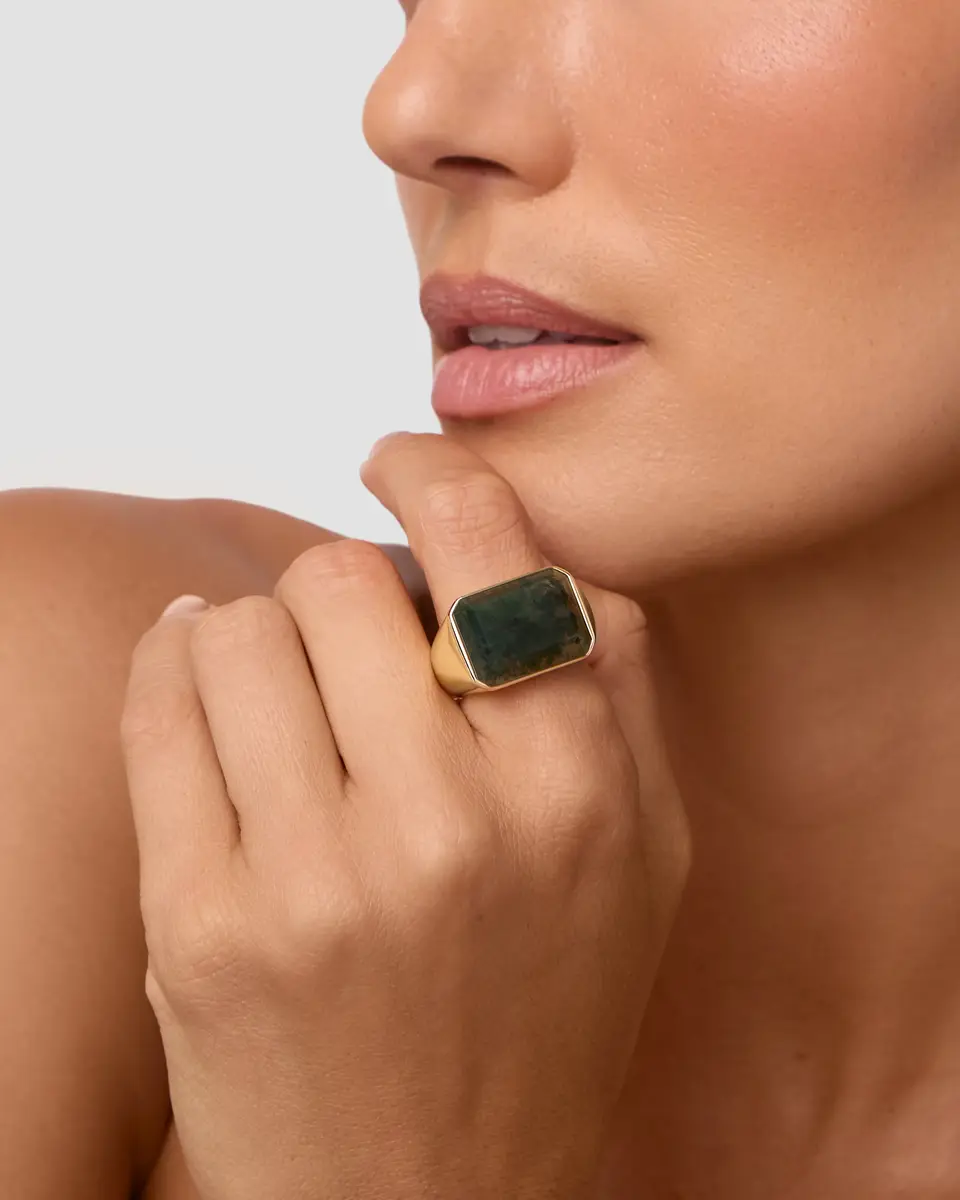 Jennifer Fisher Jennifer Fisher Semi-Precious Emerald Signet Ring Smoky Quartz / 9 | Thumbnail 2 Jennifer Fisher Jennifer Fisher Semi-Precious Emerald Signet Ring Smoky Quartz / 9 | Thumbnail 2