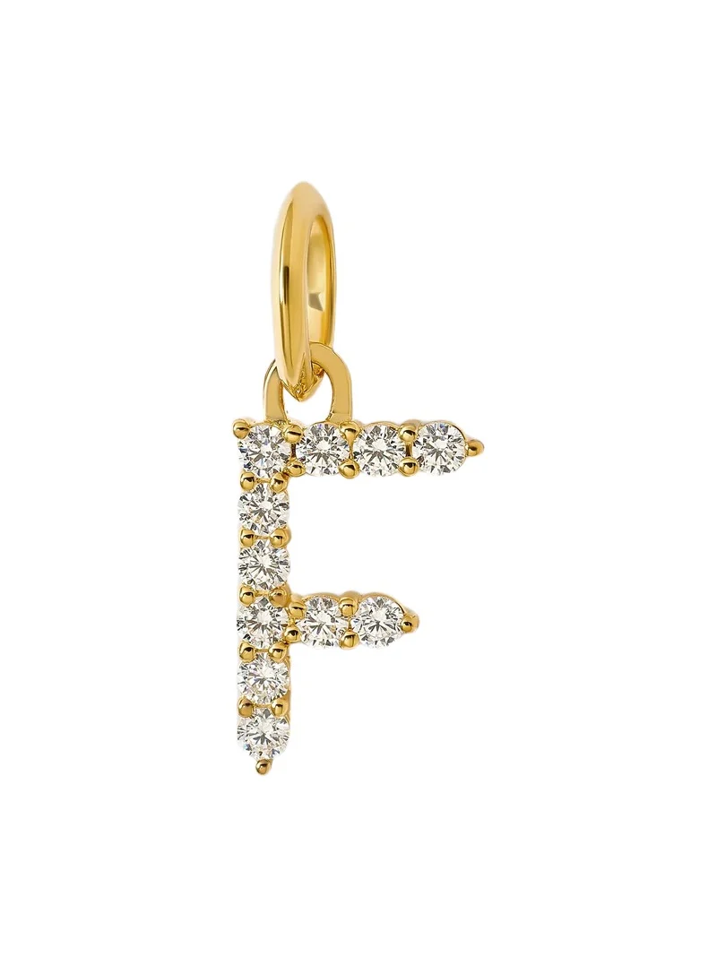 Jennifer Fisher Medium Floating Diamond Minimal Block Letter F