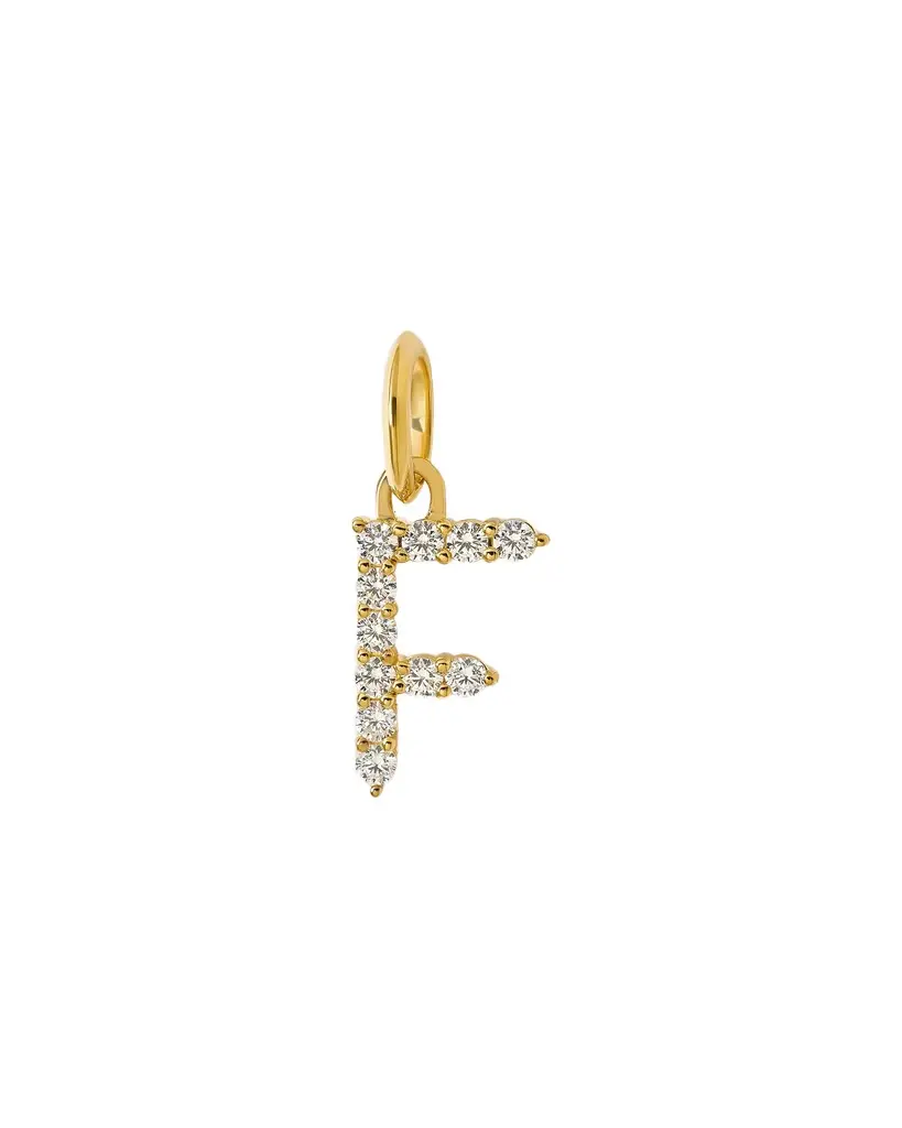 Jennifer Fisher Jennifer Fisher Medium Floating Diamond Minimal Block Letter F