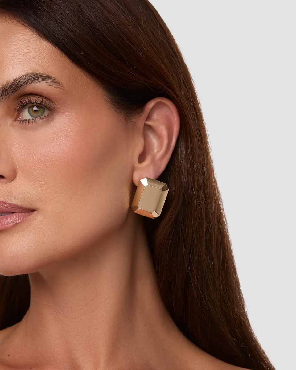 Jennifer Fisher Jennifer Fisher Metal Emerald Earrings | Thumbnail 2 Jennifer Fisher Jennifer Fisher Metal Emerald Earrings | Thumbnail 2