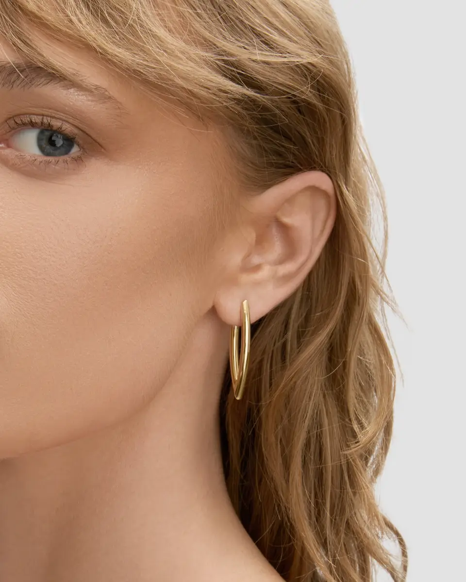 Jennifer Fisher Jennifer Fisher Small Marquise Hoops | Thumbnail 2 Jennifer Fisher Jennifer Fisher Small Marquise Hoops | Thumbnail 2