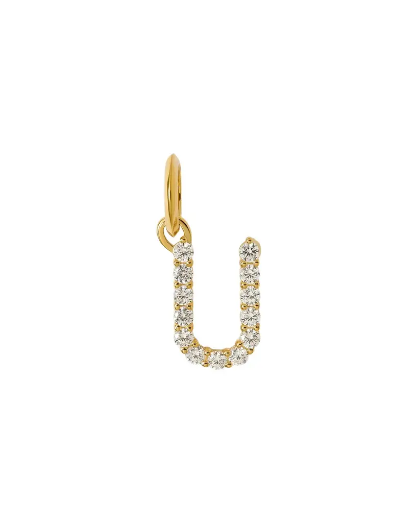 Jennifer Fisher Jennifer Fisher Medium Floating Diamond Minimal Block Letter U